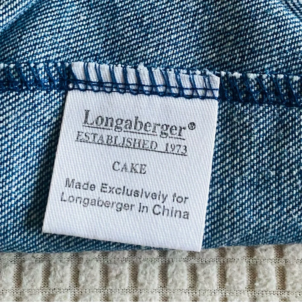 Longaberger New Denim Liner for Cake Basket Blue